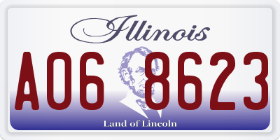 IL license plate A068623