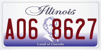 IL license plate A068627