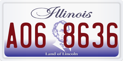 IL license plate A068636