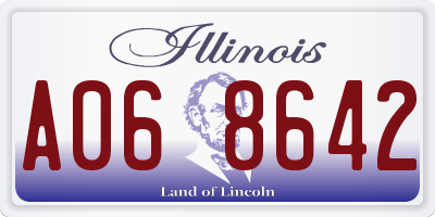 IL license plate A068642