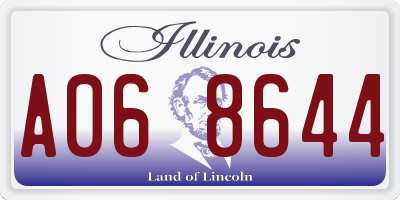 IL license plate A068644
