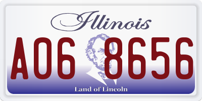 IL license plate A068656