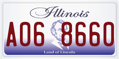 IL license plate A068660