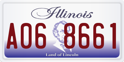 IL license plate A068661