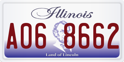 IL license plate A068662