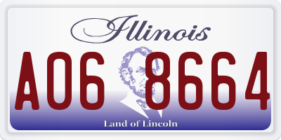 IL license plate A068664