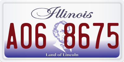 IL license plate A068675