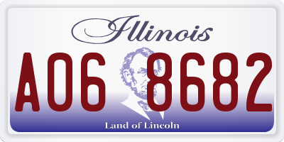 IL license plate A068682