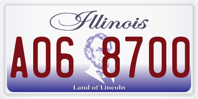 IL license plate A068700