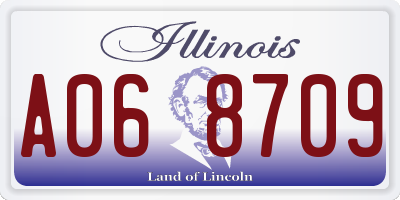 IL license plate A068709