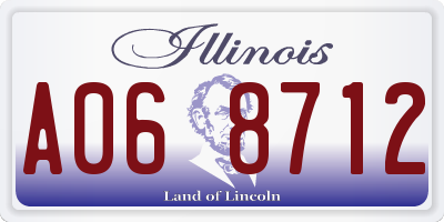 IL license plate A068712
