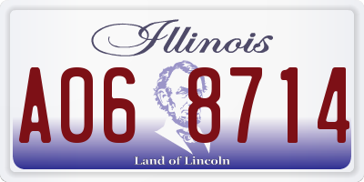 IL license plate A068714