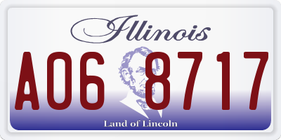 IL license plate A068717