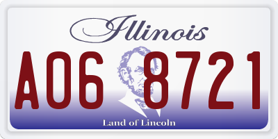 IL license plate A068721