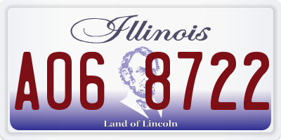 IL license plate A068722
