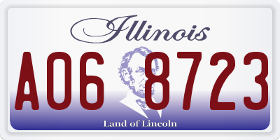 IL license plate A068723