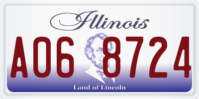 IL license plate A068724