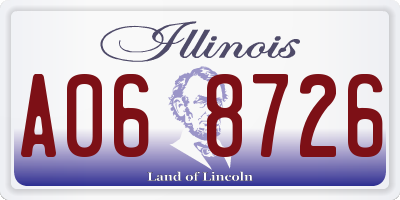 IL license plate A068726