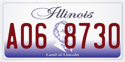 IL license plate A068730