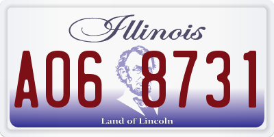 IL license plate A068731