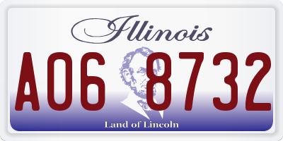 IL license plate A068732