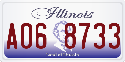 IL license plate A068733