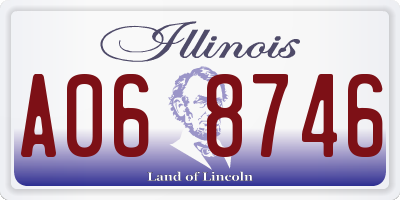 IL license plate A068746