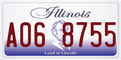 IL license plate A068755