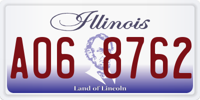 IL license plate A068762
