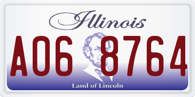 IL license plate A068764