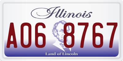 IL license plate A068767