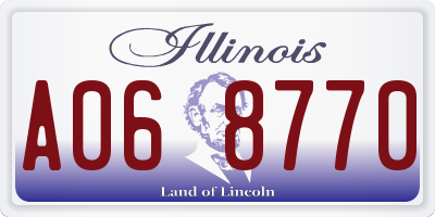IL license plate A068770