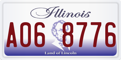 IL license plate A068776