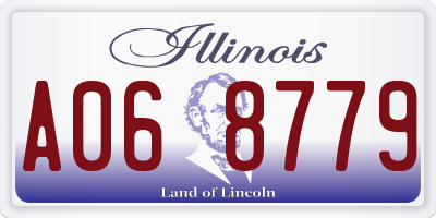 IL license plate A068779