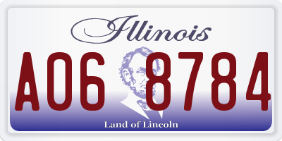 IL license plate A068784