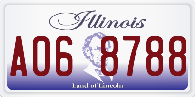 IL license plate A068788