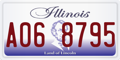 IL license plate A068795