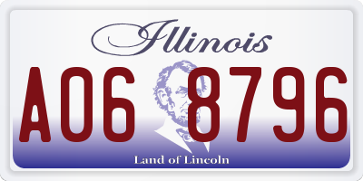 IL license plate A068796