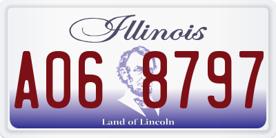 IL license plate A068797