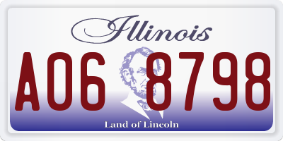 IL license plate A068798