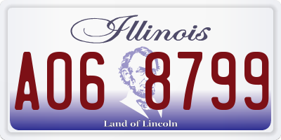 IL license plate A068799