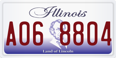 IL license plate A068804