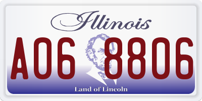 IL license plate A068806