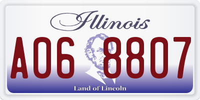 IL license plate A068807