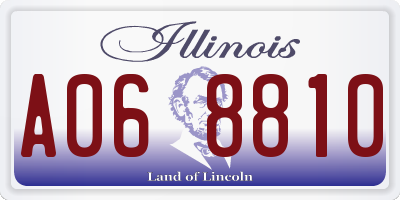 IL license plate A068810