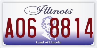 IL license plate A068814