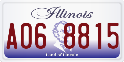 IL license plate A068815