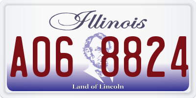 IL license plate A068824