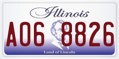 IL license plate A068826