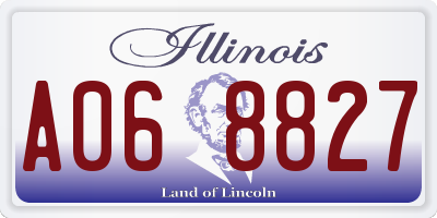 IL license plate A068827